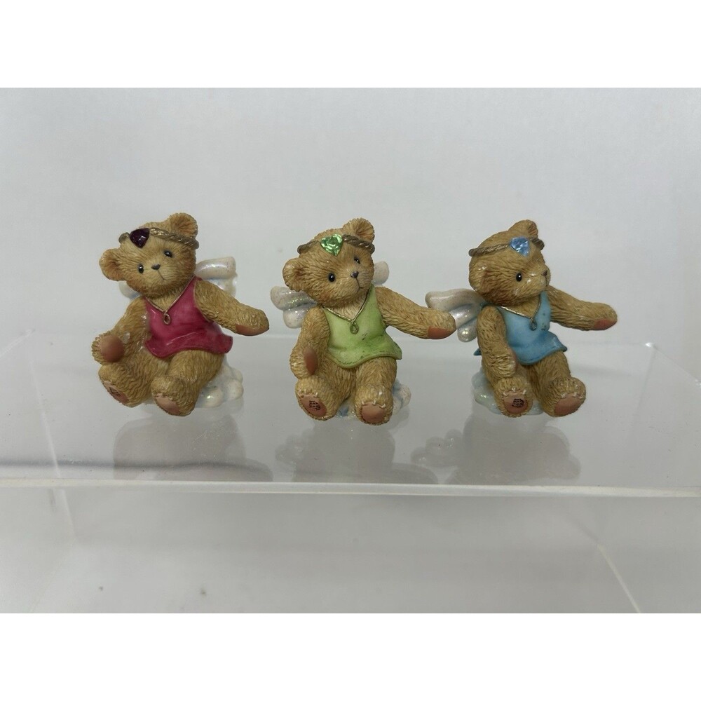 Lot of 3 Vintage 2001 Priscilla Hillman "Angel Teddy Bear On A Cloud"